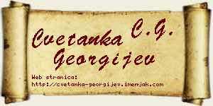 Cvetanka Georgijev vizit kartica